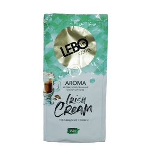 Кофе Лебо натуральнй молотый арабика Ириш Крим с ароматом ирландских сливок 150г